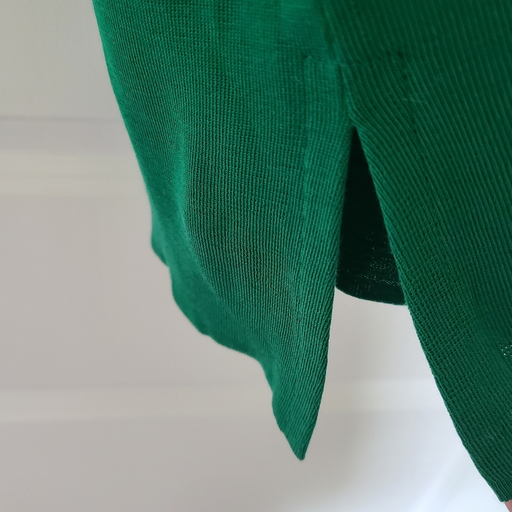 Misook Green Ribbed Tank Top - Picture 4 of 7